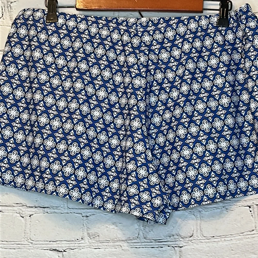 Women’s Blue & White Boy Short Bikini Swim Bottoms Size 3XL Excellent Condition